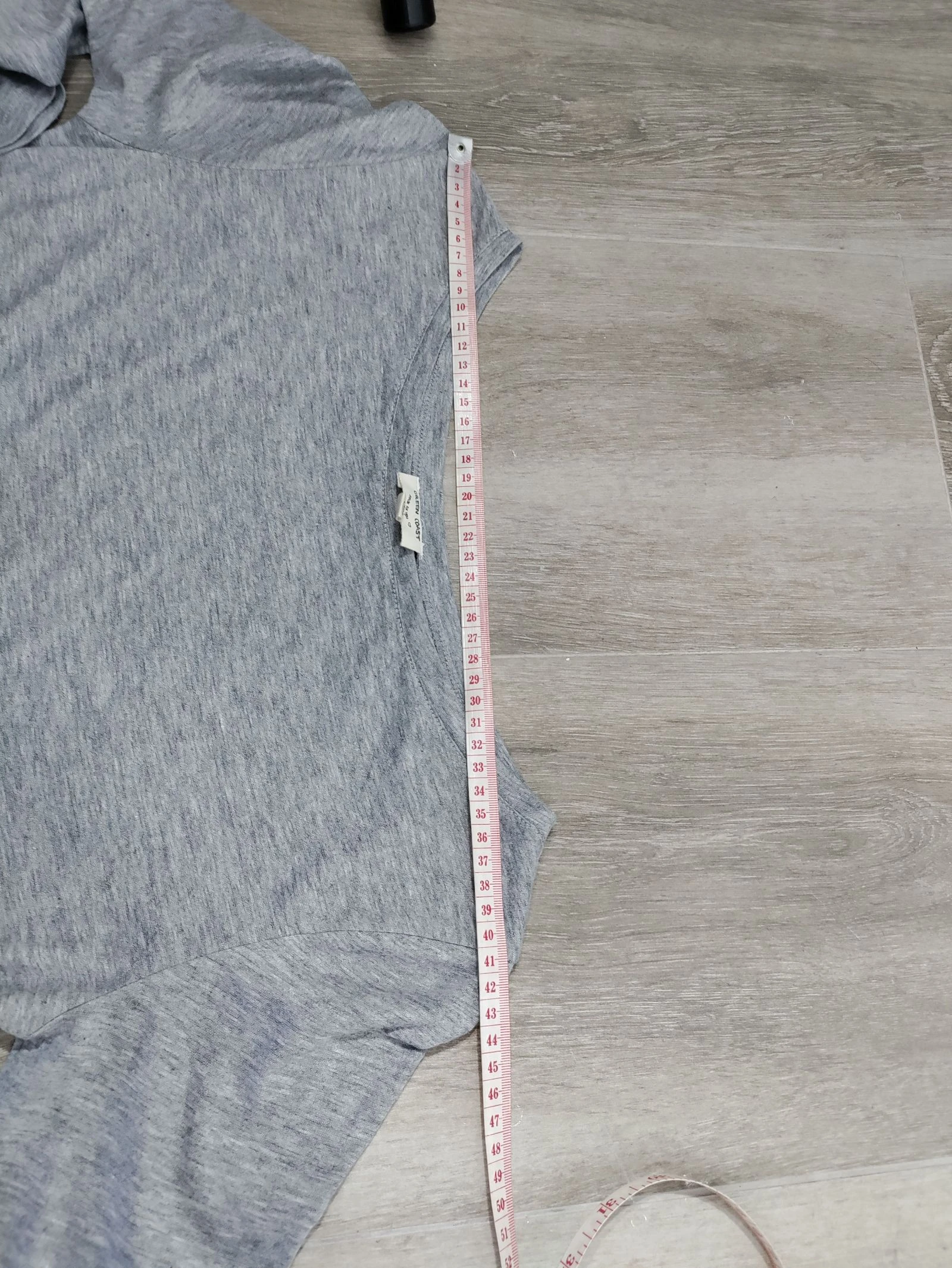 Vestido gris plisado cintura elástica negra – Green Coast – Talla 40 – photo 13
